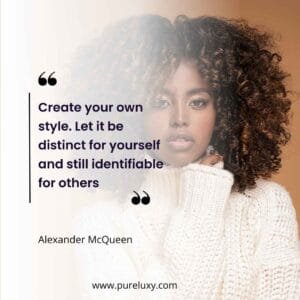Create your own style. Let it be distinct for yourself and still identifiable for others