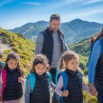 family with young children exploring Family Travel Tips