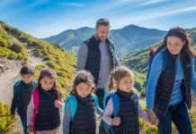 family with young children exploring Family Travel Tips