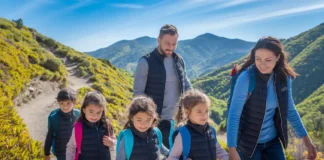 family with young children exploring Family Travel Tips