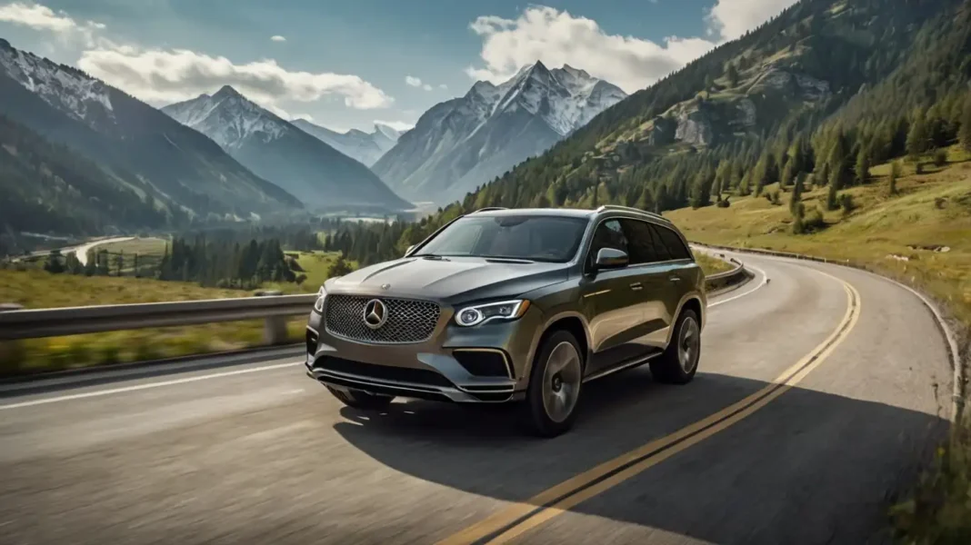 A Luxury SUVs for Families cruising on a scenic highway