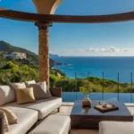 Tailor-Made Vacations: Guide to Personalized Travel A breathtaking scenic view of a luxury private villa overlooking the ocean featuring tailor-made vacations