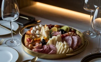 Premium Serving Trays: Elegance and Functionality A close-up of a beautifully arranged premium serving tray