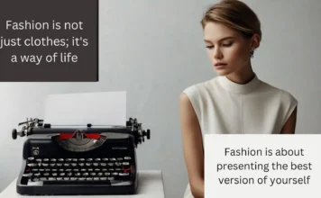 A minimalist yet chic image of a stylish fashion editorial scene featuring Anna Wintour Quotes About Fashion