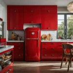 Galanz Retro Fridge: Stylish Refrigeration for Modern Homes A modern kitchen with a Galanz retro fridge