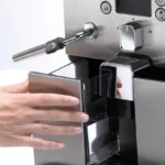 A sleek and compact Gaggia Brera espresso machine on a modern kitchen counter