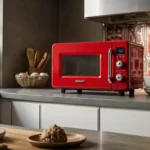 A vibrant kitchen with a sleek Galanz Microwave Ovens