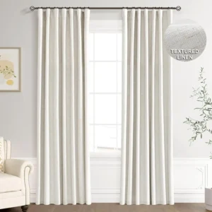 Joywell Cream Linen Pure Luxury Linen Drapes