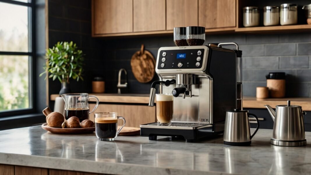 The Best Coffee and Espresso Machine Combos for Home Brewing on a sleek kitchen counter,