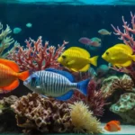 aquarium with colorful carnivorous fish feauturing Carnivore Food for Fish