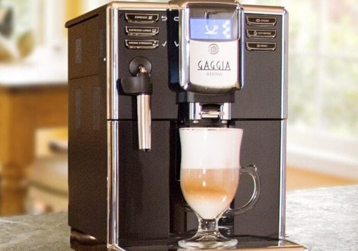 modern kitchen countertop featuring Gaggia Anima Prestige review