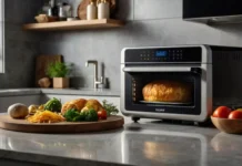 sleek Galanz Air Fryer Microwave on a modern kitchen countertop