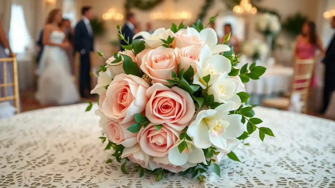 A beautifully arranged Wedding bouquet