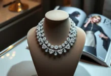 A luxurious multi-strand Anna Wintour Necklace
