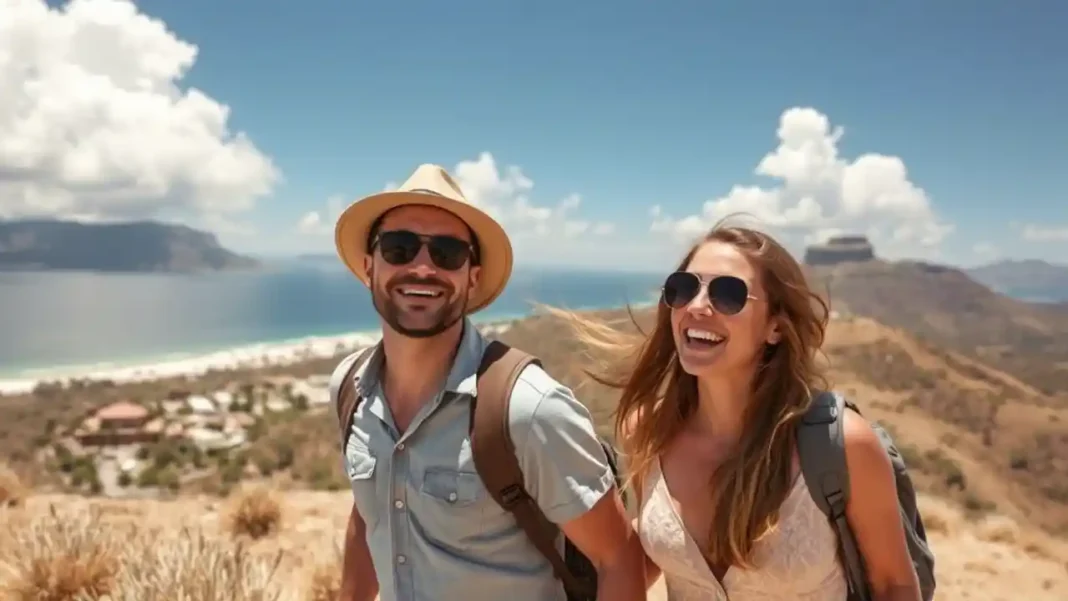 A luxurious travel scene featuring Tailor-Made Travel