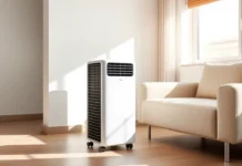 A modern, sleek Small Portable AC Units