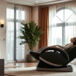 Are Massage Recliners Good? Benefits & Drawbacks Explained A modern, stylish living room with a luxury massage recliner chair positioned near a large window