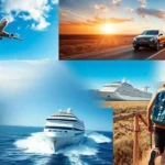 A scenic travel collage featuring the 5 best ways to travel