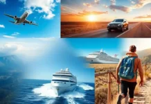 Best Ways to Travel: 5 Exciting Modes to Explore the World A scenic travel collage featuring the 5 best ways to travel