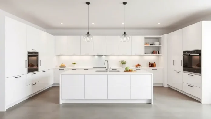 A sleek and modern European Kitchen Style