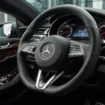 A sleek, modern luxury car interior featuring Luxury Air Freshener for Car
