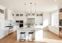 What is Considered a High-End Kitchen? Features & Trends A spacious, modern high-end kitchen featuring a sleek kitchen