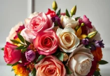 A stunning luxury bouquet with elegant roses
