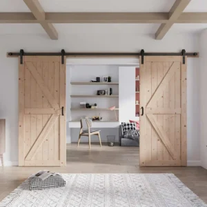 Barn-style doors for Country Bathroom Decor