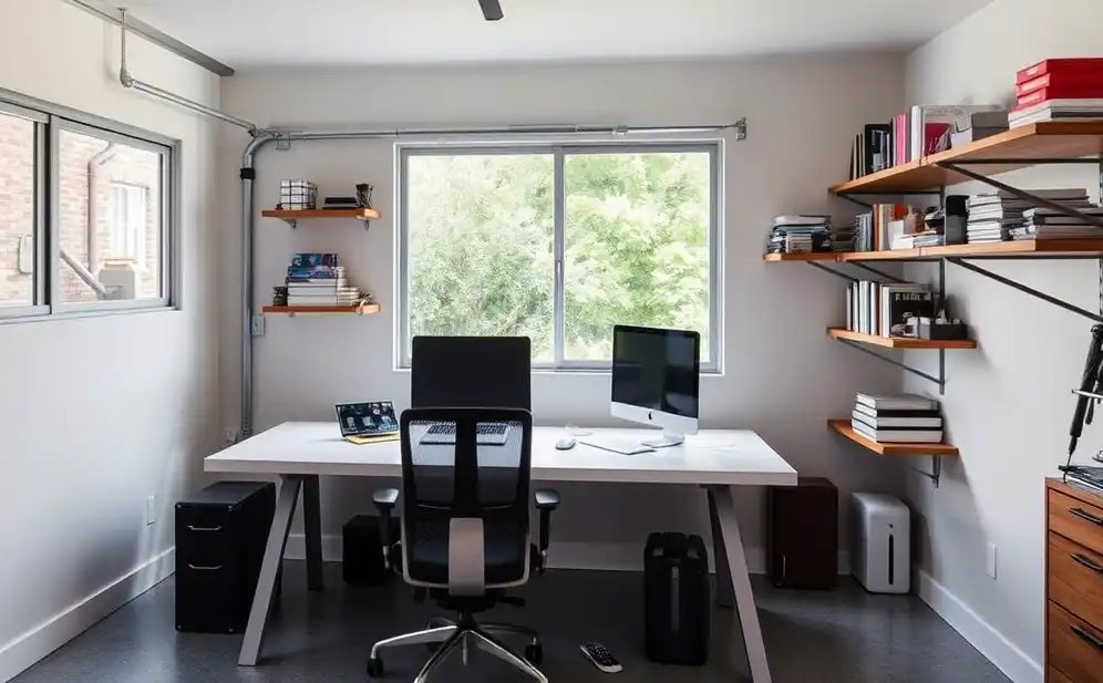 Comfortable Garage Office