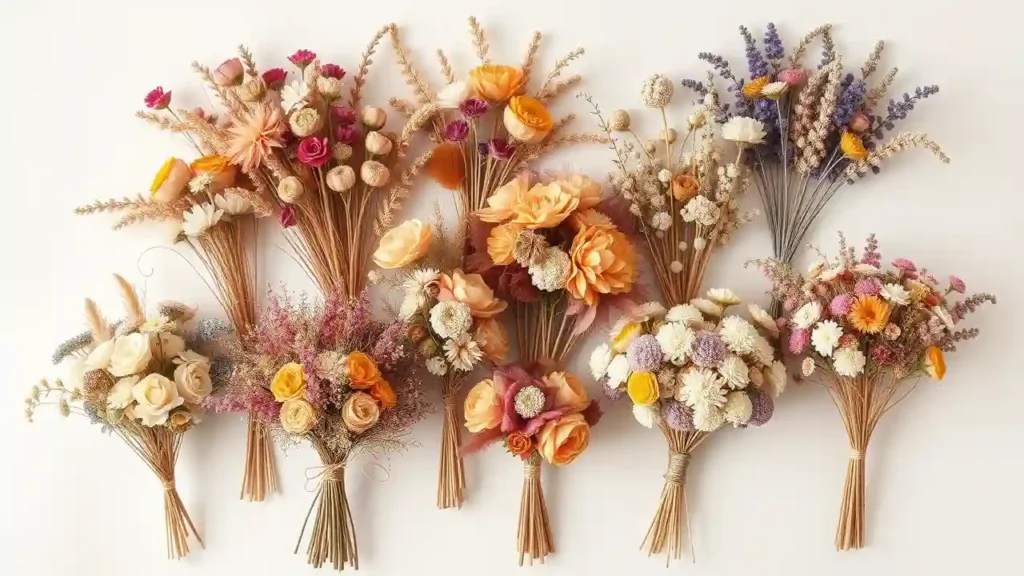 Wedding Bouquets Guide: Types, Trends & Preservation 3 Dried Flower wedding Bouquets