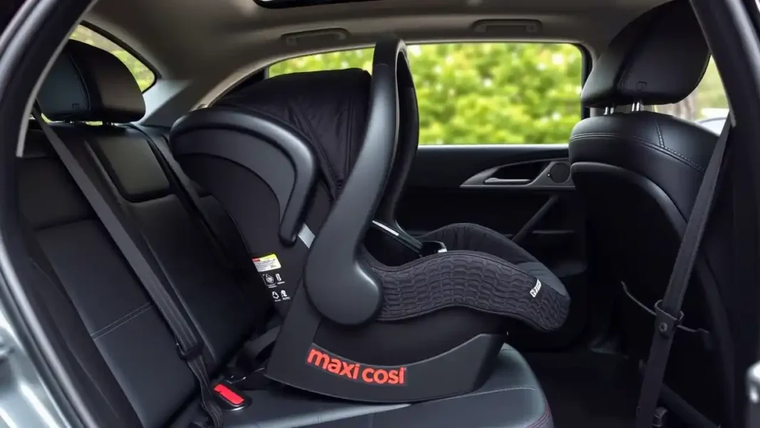 Maxi Cosi Infant Car Seat Base installed in a modern car