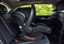 Maxi Cosi Infant Car Seat Base installed in a modern car