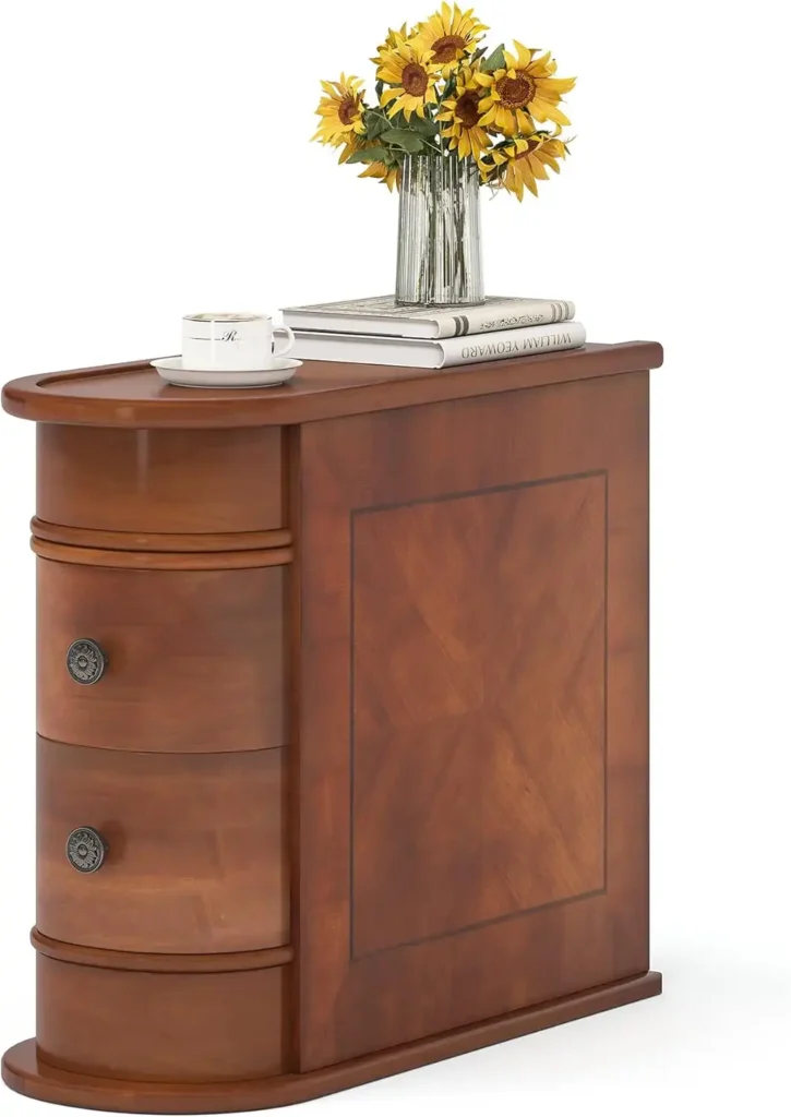 Stylish Wooden Bedside Locker for Small Spaces 2 Vintage wooden bedside locker