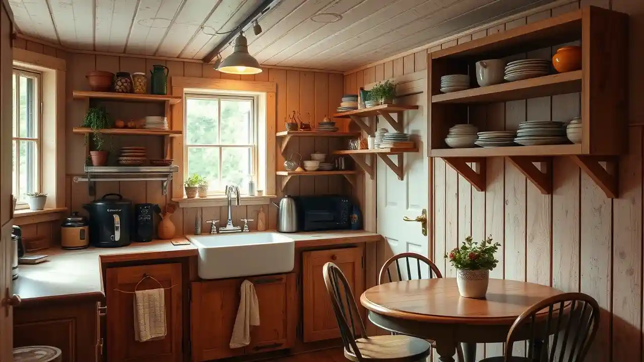 cozy Tiny Cottage Kitchen Cabins