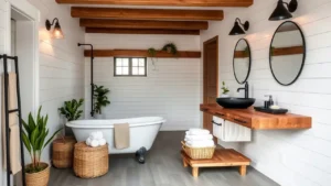 creative Modern Farmhouse Bathroom Touches