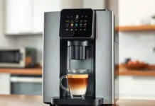 modern AI-powered coffee machine