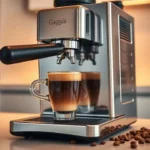 Gaggia Brera Espresso Machine: Features & Maintenance on a kitchen counter, brewing a rich shot of espresso