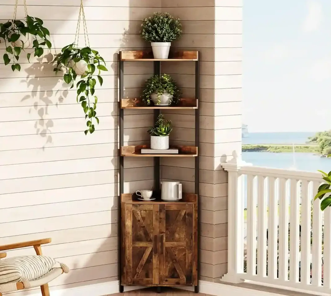 A beautifully styled corner hutch