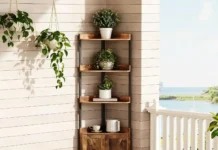 A beautifully styled corner hutch