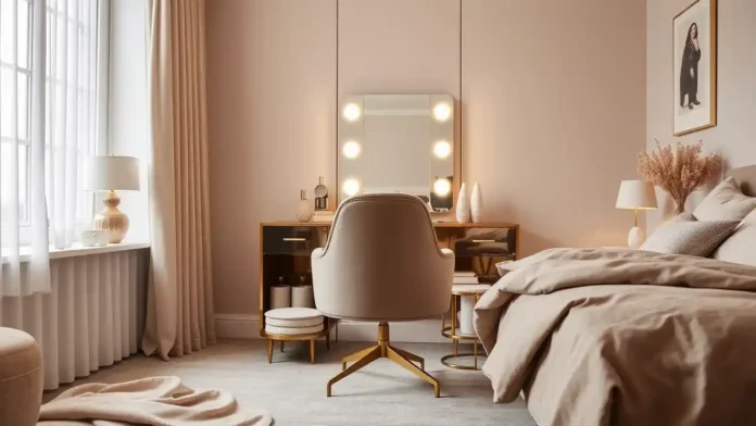 A chic and modern Makeup Vanity Chair