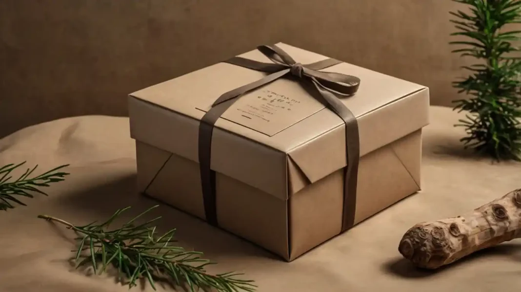 A futuristic eco-friendly packaging design trends made from biodegradable materials