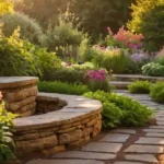 A lush garden featuring the concept of Enhancing Garden with Seasonal Features