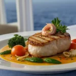 Gourmet Dining at Sea: A Culinary Revolution A luxurious outdoor Gourmet Dining at Sea.