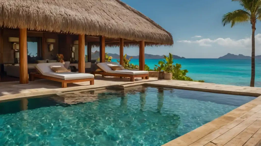 Home 11 A luxurious, sun-drenched travel scene showcasing a Bespoke Holiday Planning experience