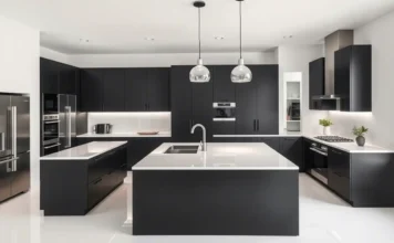 Black and White Kitchen Ideas: Modern Interior Design Tips A stylish modern Black and White Kitchen Design