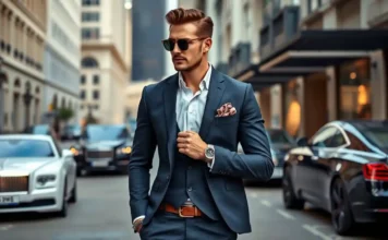 A well-dressed man in a tailored suit featuring Accessories for Rich Man Look