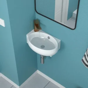 Corner Sink Floating Bathroom Sink Small Corner Sink Floating Vessel Sink Ceramic Sink