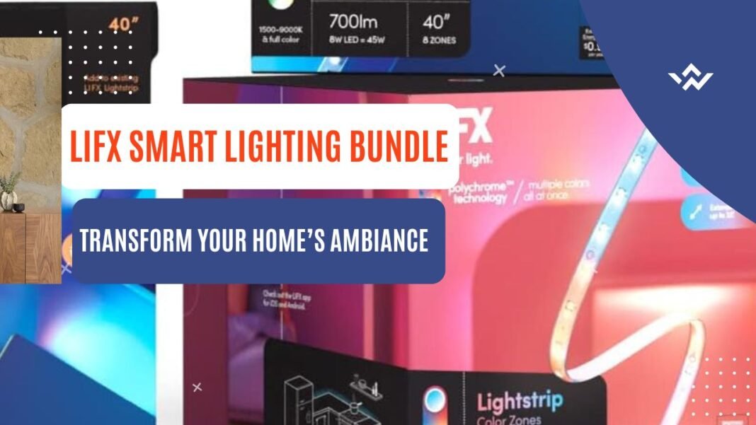 LIFX Smart Lighting Bundle with 120 Smart LED Lightstrip and 2 40 Extensions