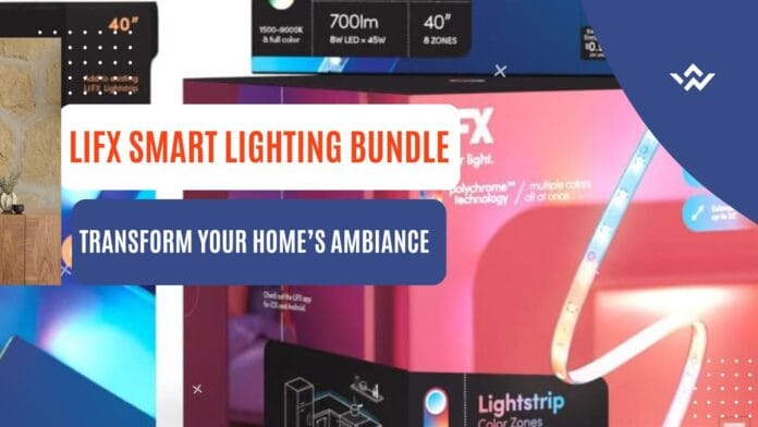 LIFX Smart Lighting Bundle with 120 Smart LED Lightstrip and 2 40 Extensions