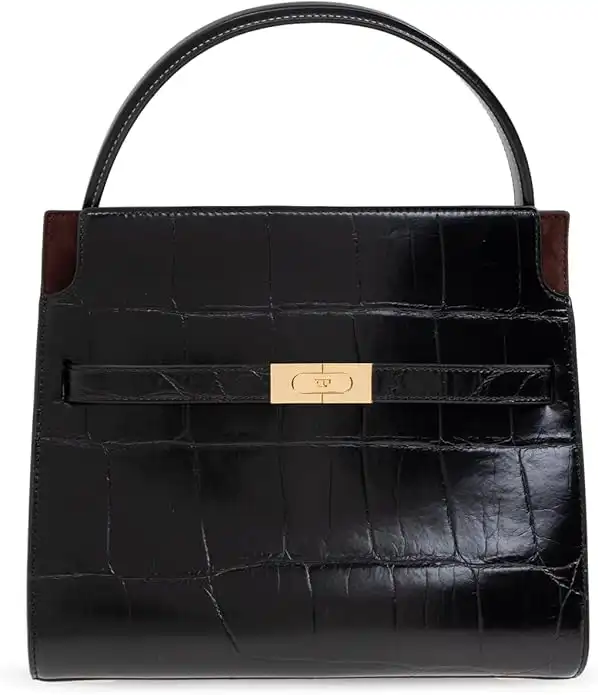 Iconic Handbags: Must-Have Luxury Bags for Every Collector 2 Tory Burch Women's Lee Radziwill Croc Embossed Double Handbag